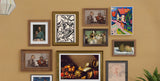 gallery wall framed artworks