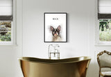 French Bulldog named Max in a luxurious bathroom