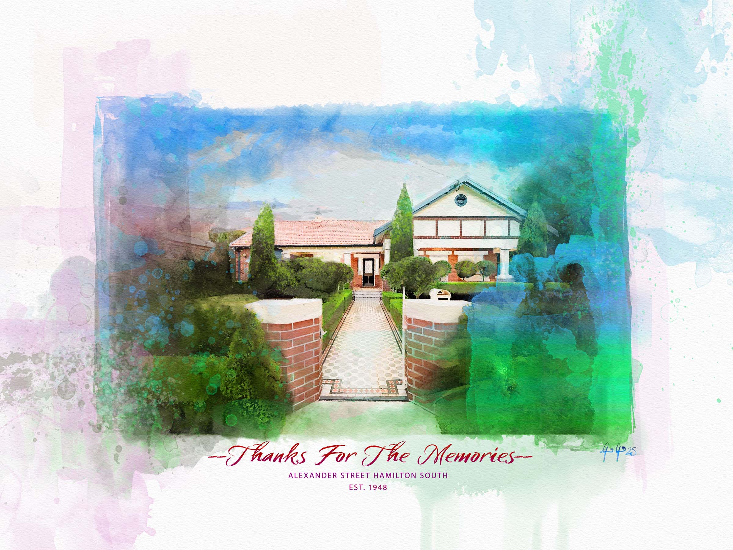 Watercolor House Portraits - Ideal Closing Gifts