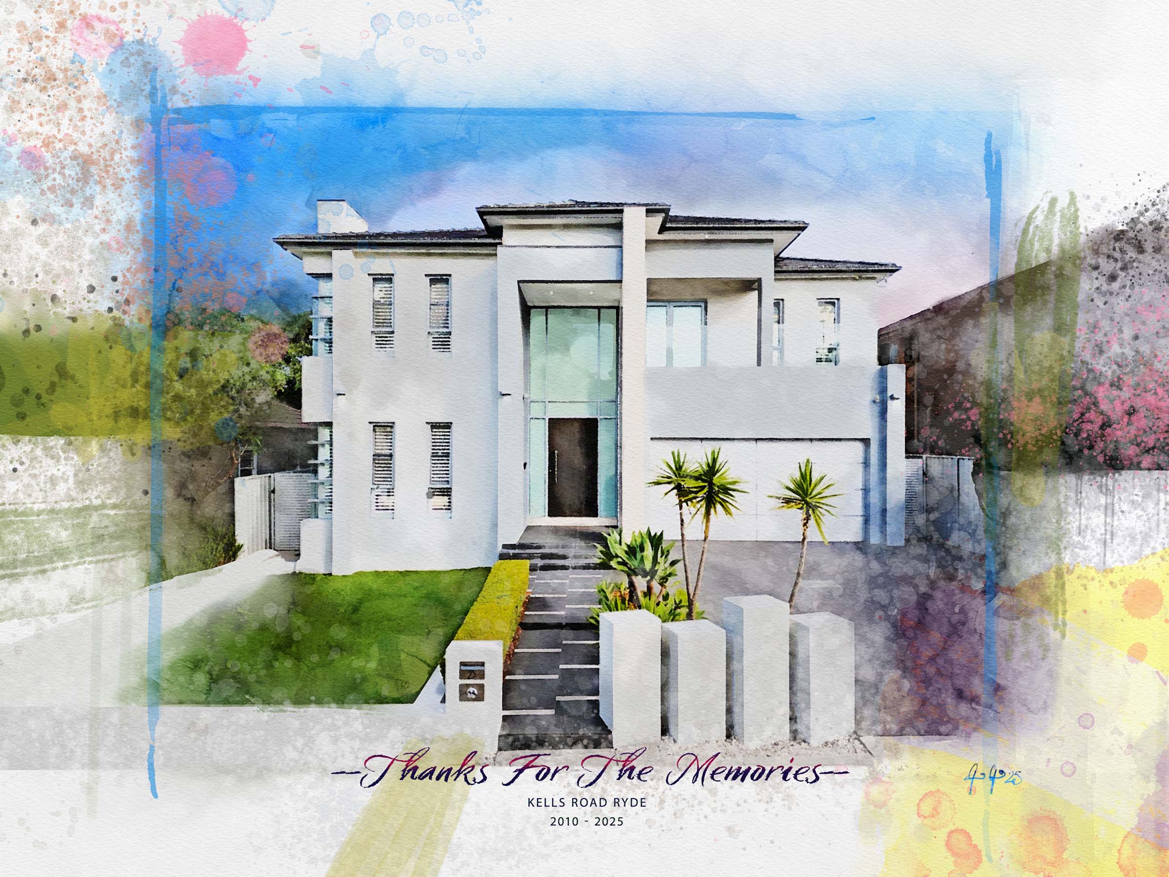 Watercolor House Portraits - Ideal Closing Gifts