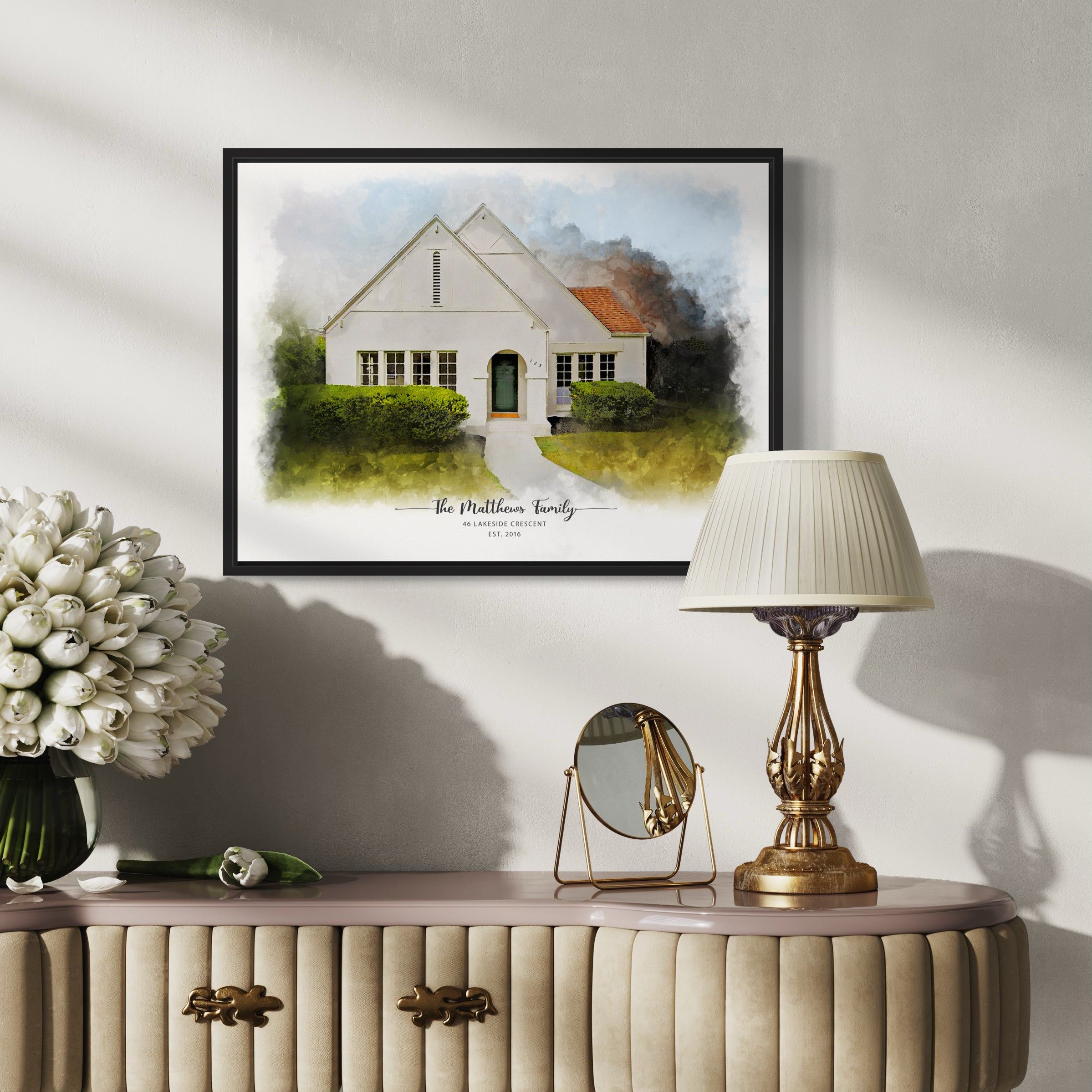 Custom Watercolor House Portrait