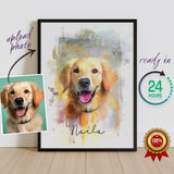 custom watercolor pet portrait