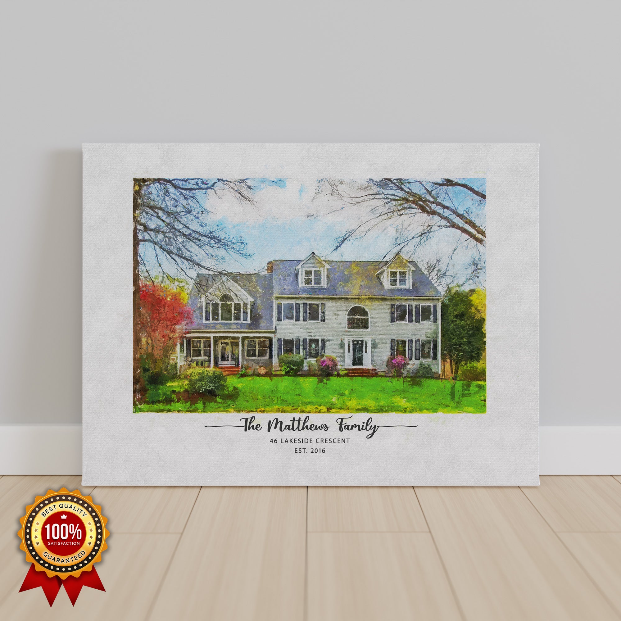 Custom Watercolor House Portrait