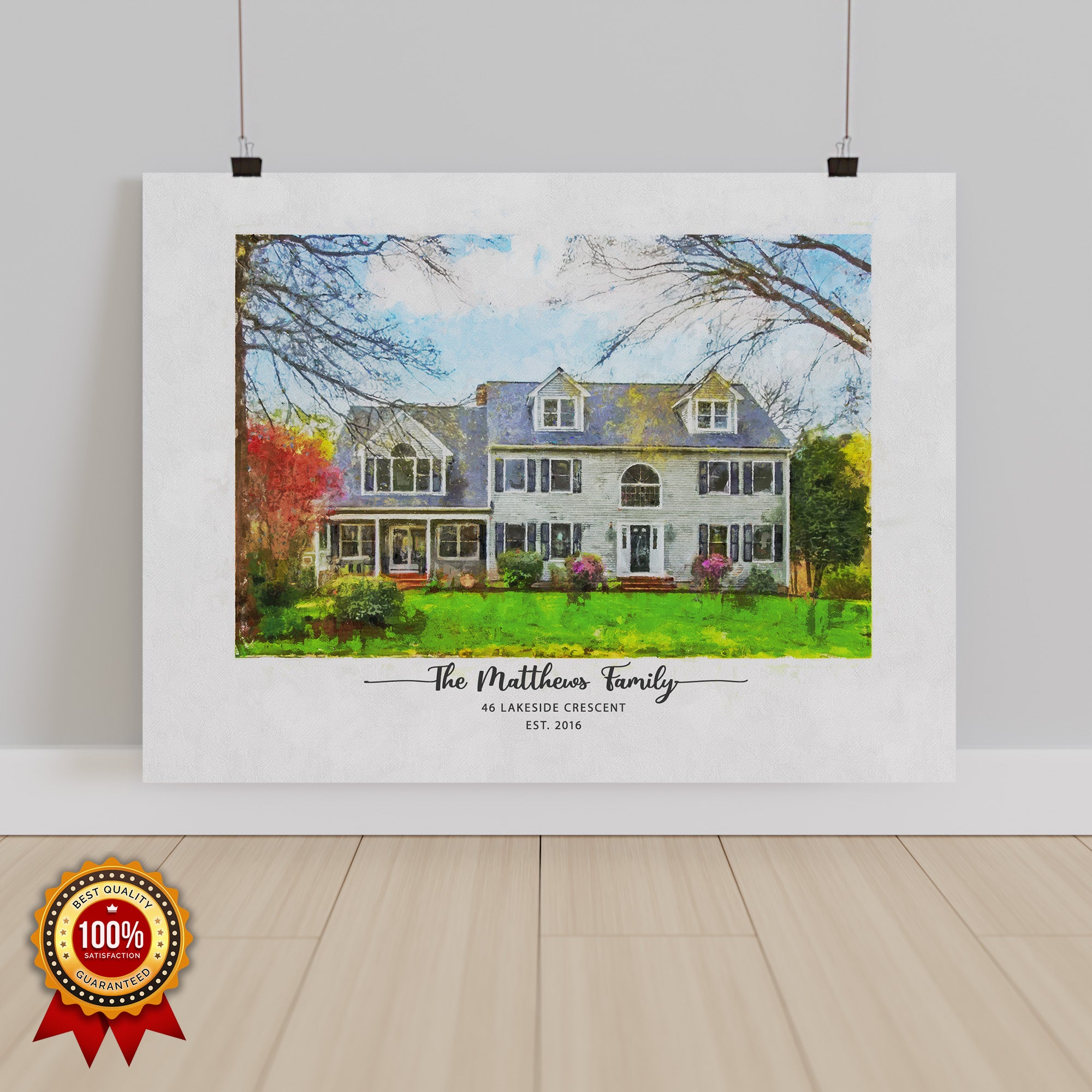 Custom Watercolor House Portrait