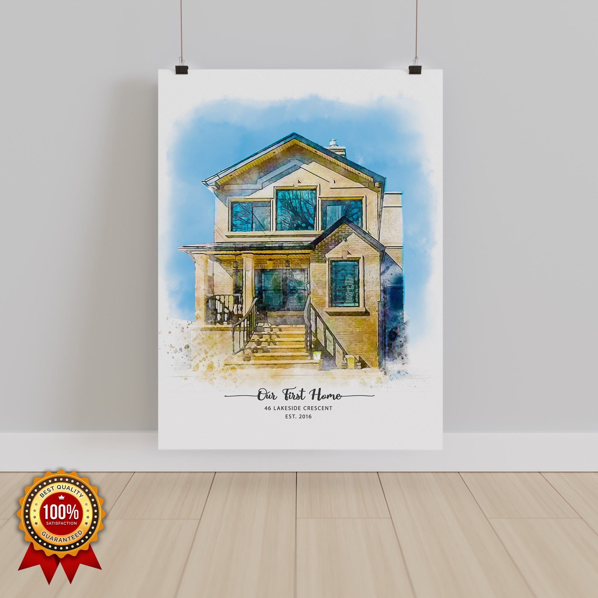 Custom Watercolor House Portrait