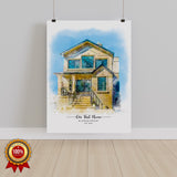 Custom Watercolor House Portrait