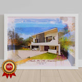 Watercolor House Portraits - Ideal Closing Gifts